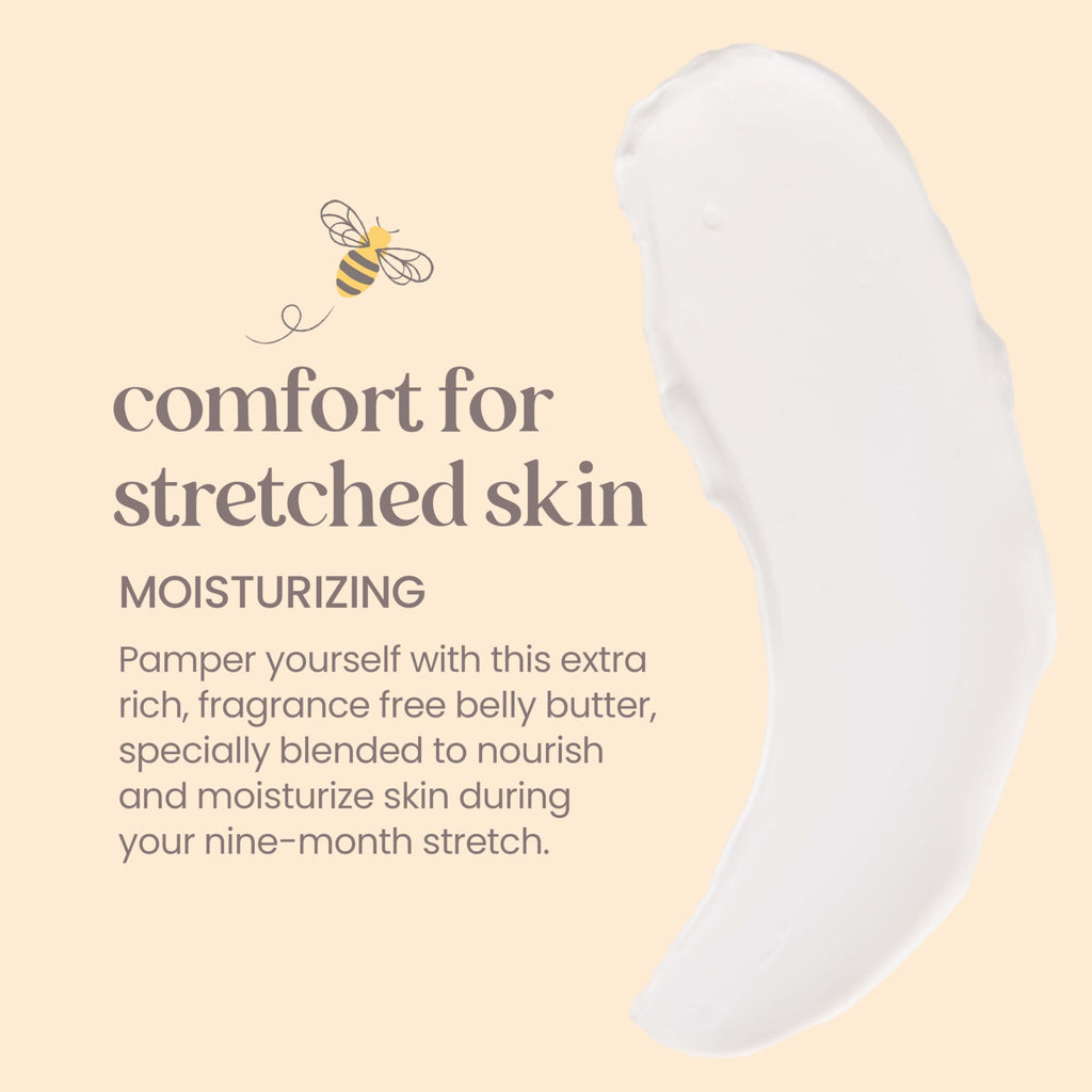 Burt's Bees Mama Belly Butter, 6.5 oz. | Stretch Mark Cream for Pregnancy Massages Body and Reduces Scar Appearance, Shea Butter & Vitamin E Rich Formula