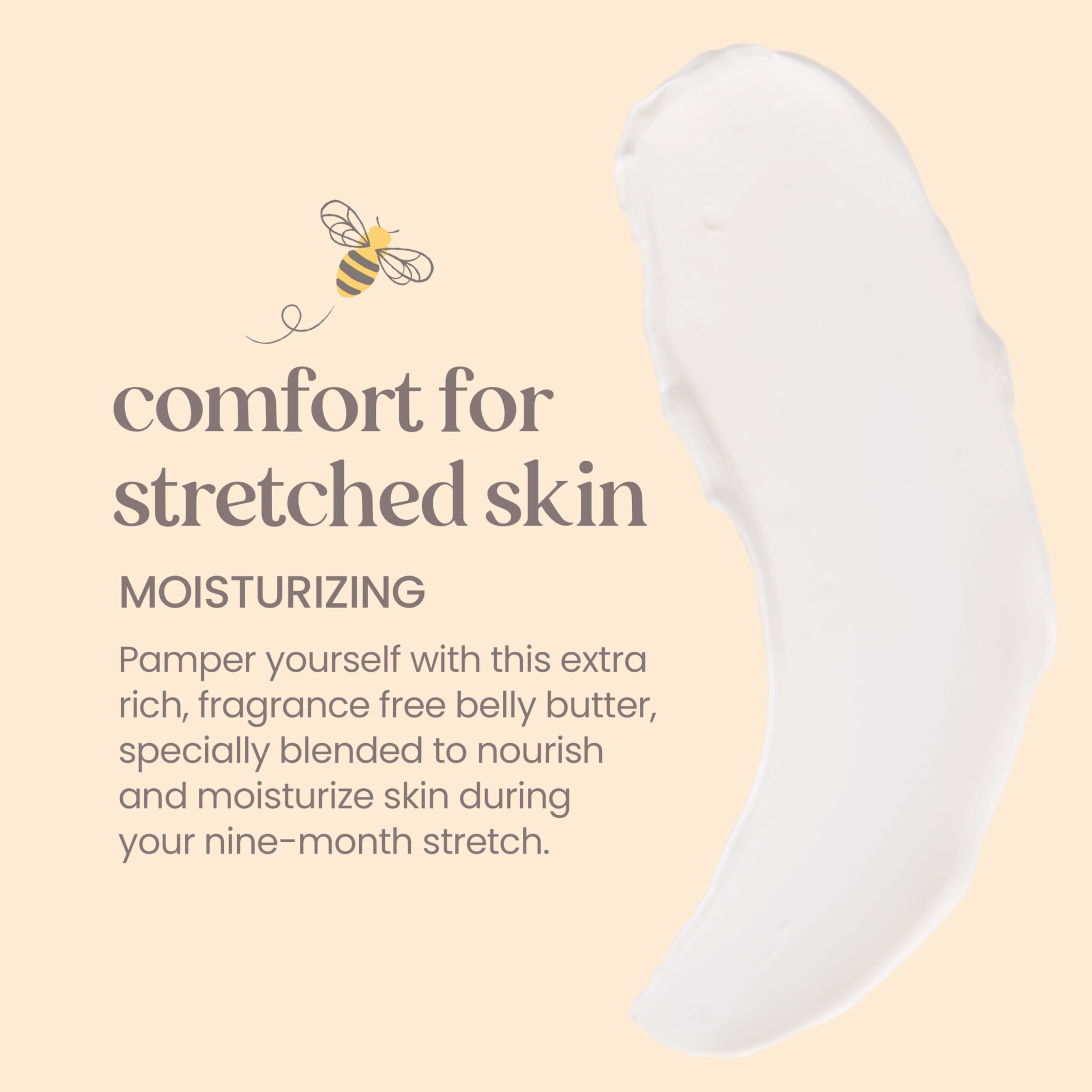 Burt's Bees Mama Belly Butter, 6.5 oz. | Stretch Mark Cream for Pregnancy Massages Body and Reduces Scar Appearance, Shea Butter & Vitamin E Rich Formula