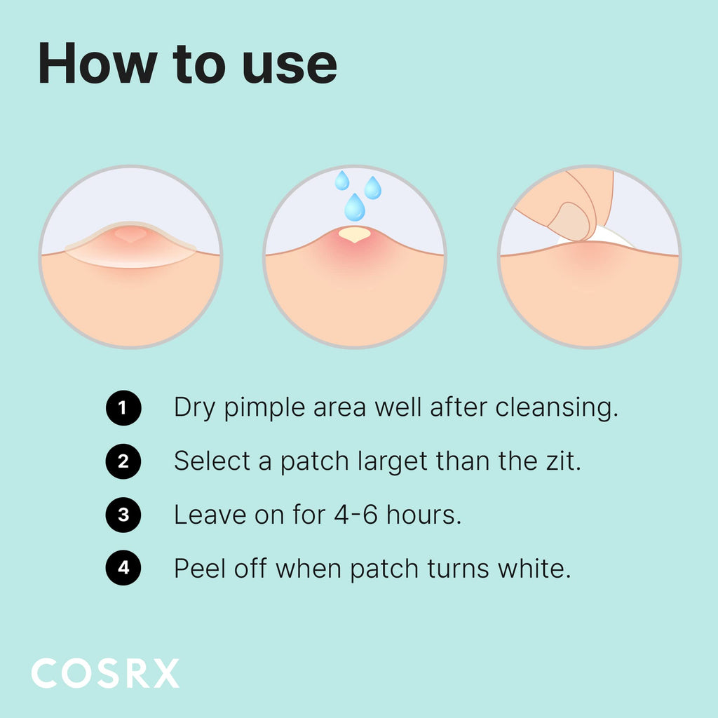 Buy now COSRX Acne Pimple Patch Absorbing Hydrocolloid Original 3 Size Patches for Blemishes and Zits Cover, Spot Stickers for Face and Body, Not Tested on Animals (72) at indiglob india