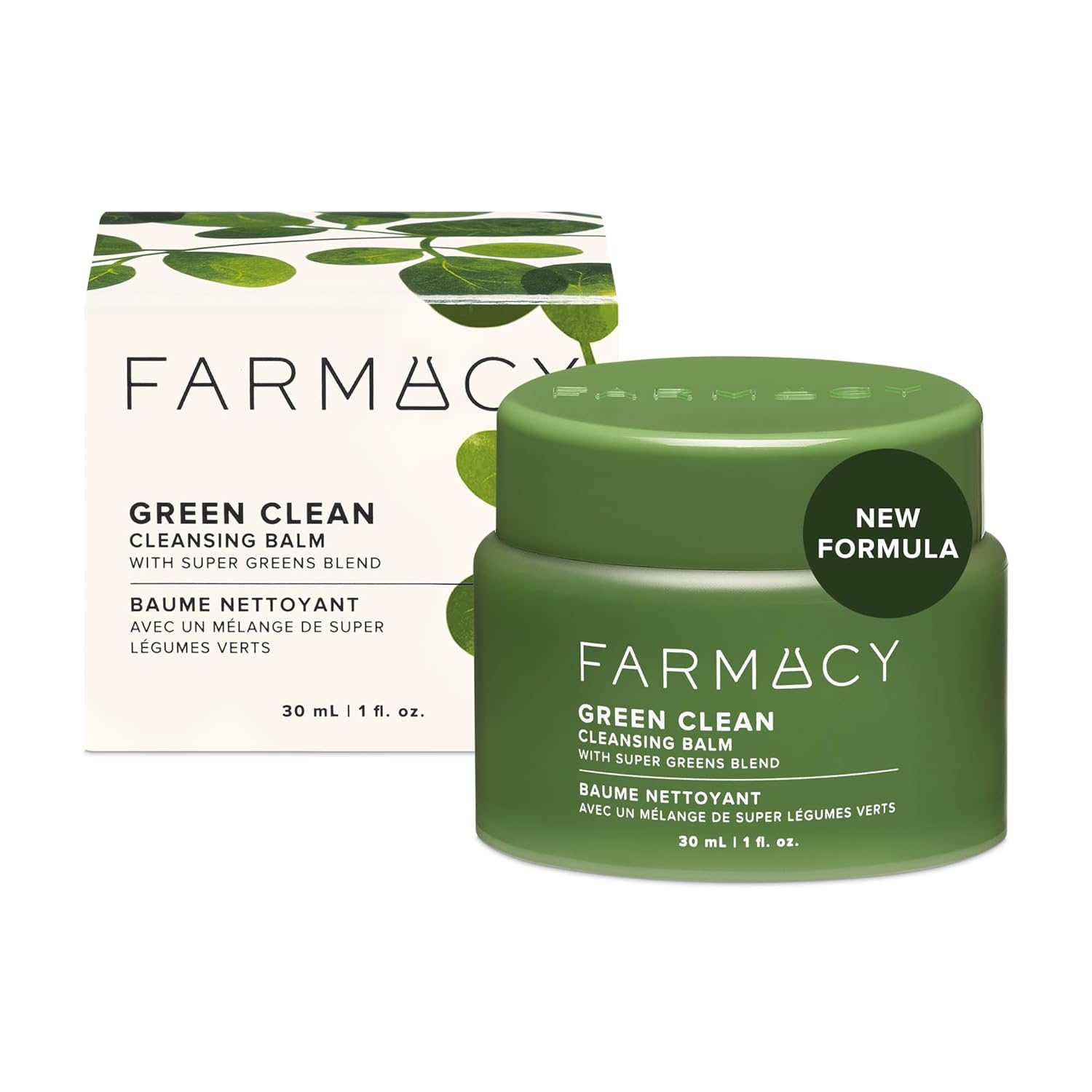 Buy now Farmacy Makeup Remover Cleansing Balm - Green Clean Waterproof Makeup Remover + Oil Based Cleanser - Gentle Exfoliating Double Cleanser - Melts From Balm to Milky Lather (100ml) 1 Ounce (Pack of 1) Reformulated Balm at indiglob india