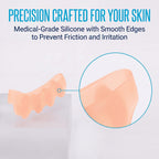KTSAY Toe Spacers for Women & Men - Silicone Toe Separators for Bunion Relief, Hammer Toe, Plantar Fasciitis & Pedicures (2, Beige)