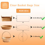 7 Pack Extra Large Cellophane Bags, 40x50" Cellophane Bags for Gift Baskets