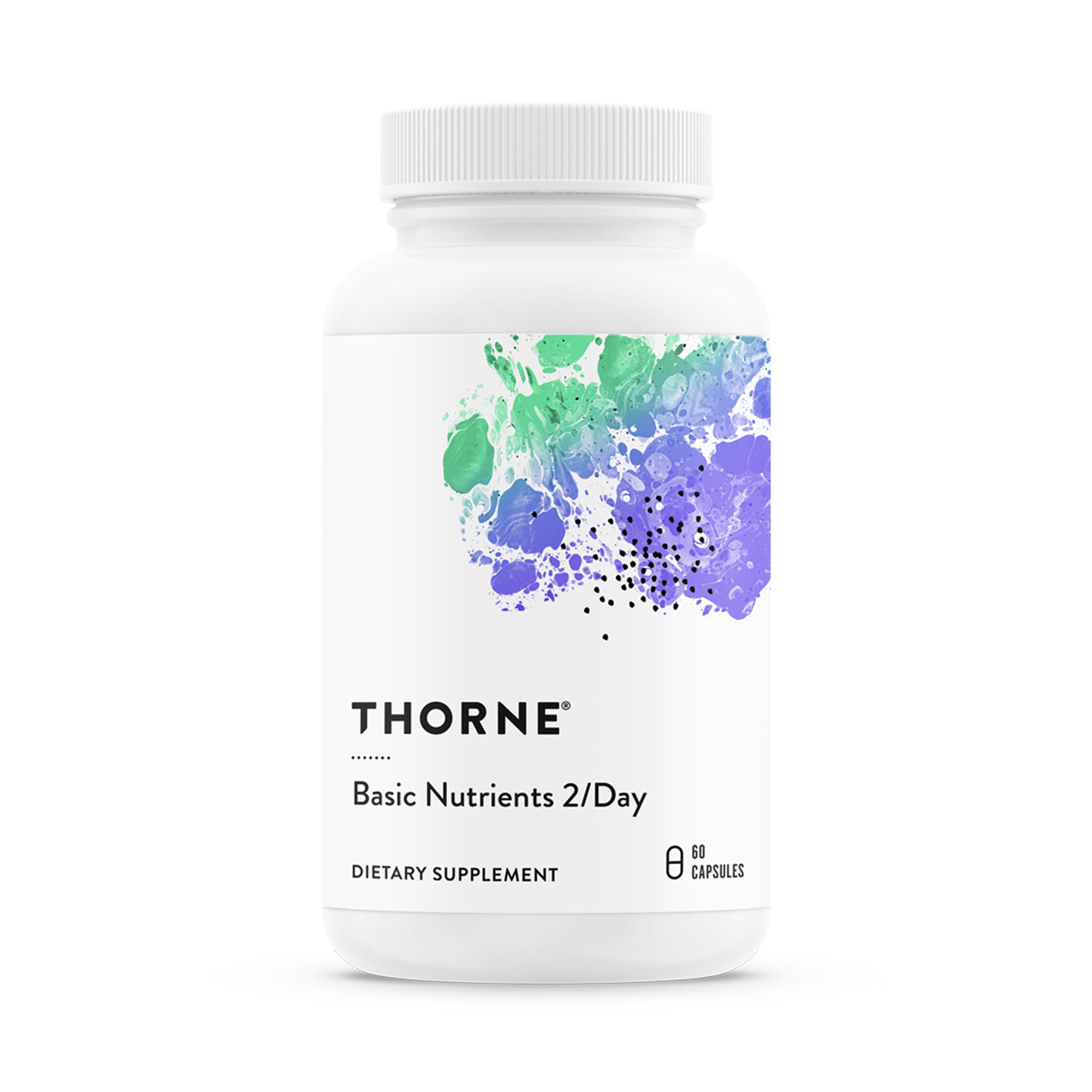 THORNE Basic Nutrients 2/Day, Vitamin & Mineral Formula, 60 Capsules | Comprehensive Daily Multi-Vitamin with Optimal Bioavailability, Gluten, Dairy & Soy-Free, NSF Contents Certified