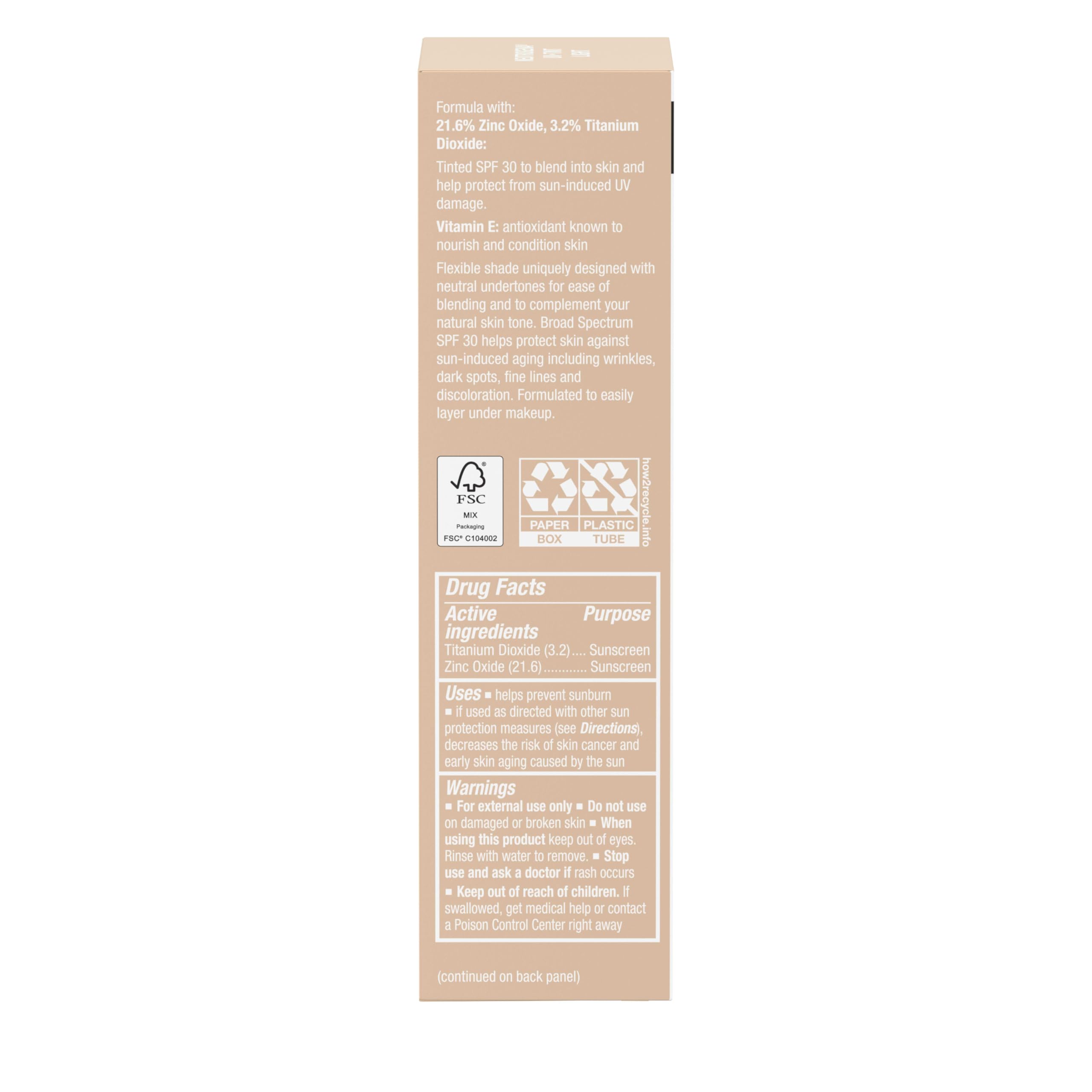 Buy now Neutrogena Purescreen+ Mineral UV Tint Face Liquid Tinted Sunscreen - with 100% Mineral Actives & Vitamin E, Enhances Natural Tone, Water Resistant, Broad Spectrum SPF 30, 1.1 fl oz at indiglob india
