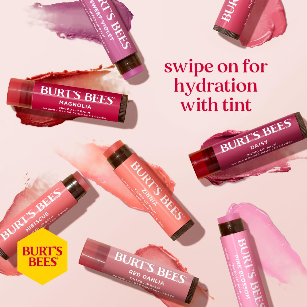 Buy now Burts Bees 100% Natural Tinted Lip Balm, Hibiscus with Shea Butter & Botanical Waxes 1 Tube at indiglob india