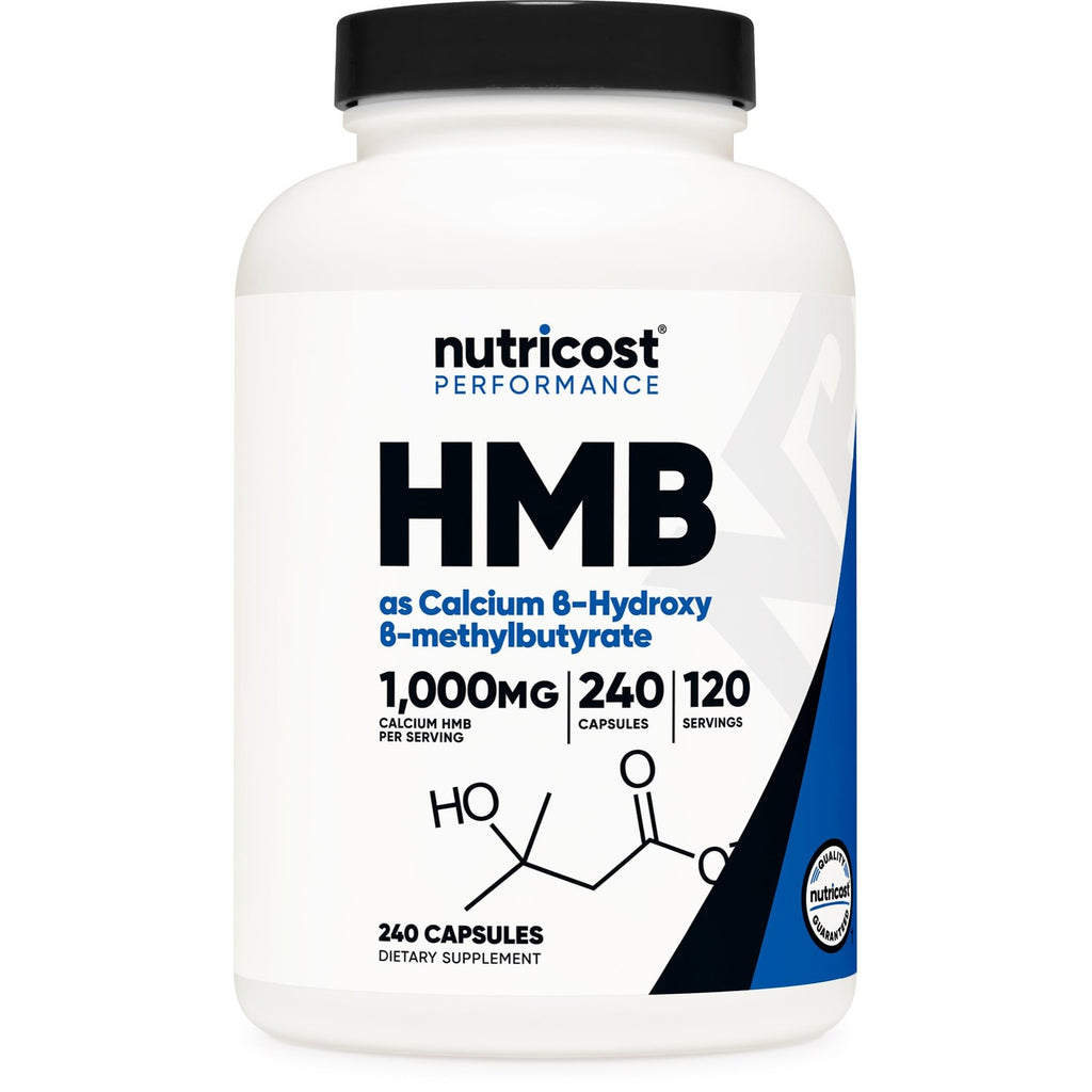 Nutricost HMB (Beta-Hydroxy Beta-Methylbutyrate) 1000mg, 120 Capsules | 500mg Per Capsule, 60 Servings - Gluten Free and GMO-Free
