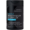Sports Research® Triple Magnesium Complex 300mg, 120 Veggie Capules | Cheleated Magnesium Glycinate, Taurinate & Malate (Chelamax®) for Enhanced Bioavailability* - Non-GMO, Certified Vegan