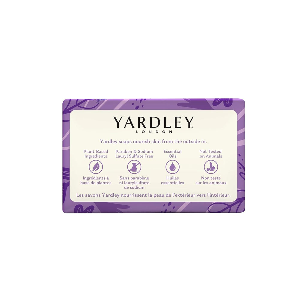 Buy now Yardley London Nourishing Bath Soap Bar English Lavender, Calms & Soothes with Pure Lavender Extracts & Essential Oils 4.0 oz Bath Bar, 2 Soap Bars at indiglob india