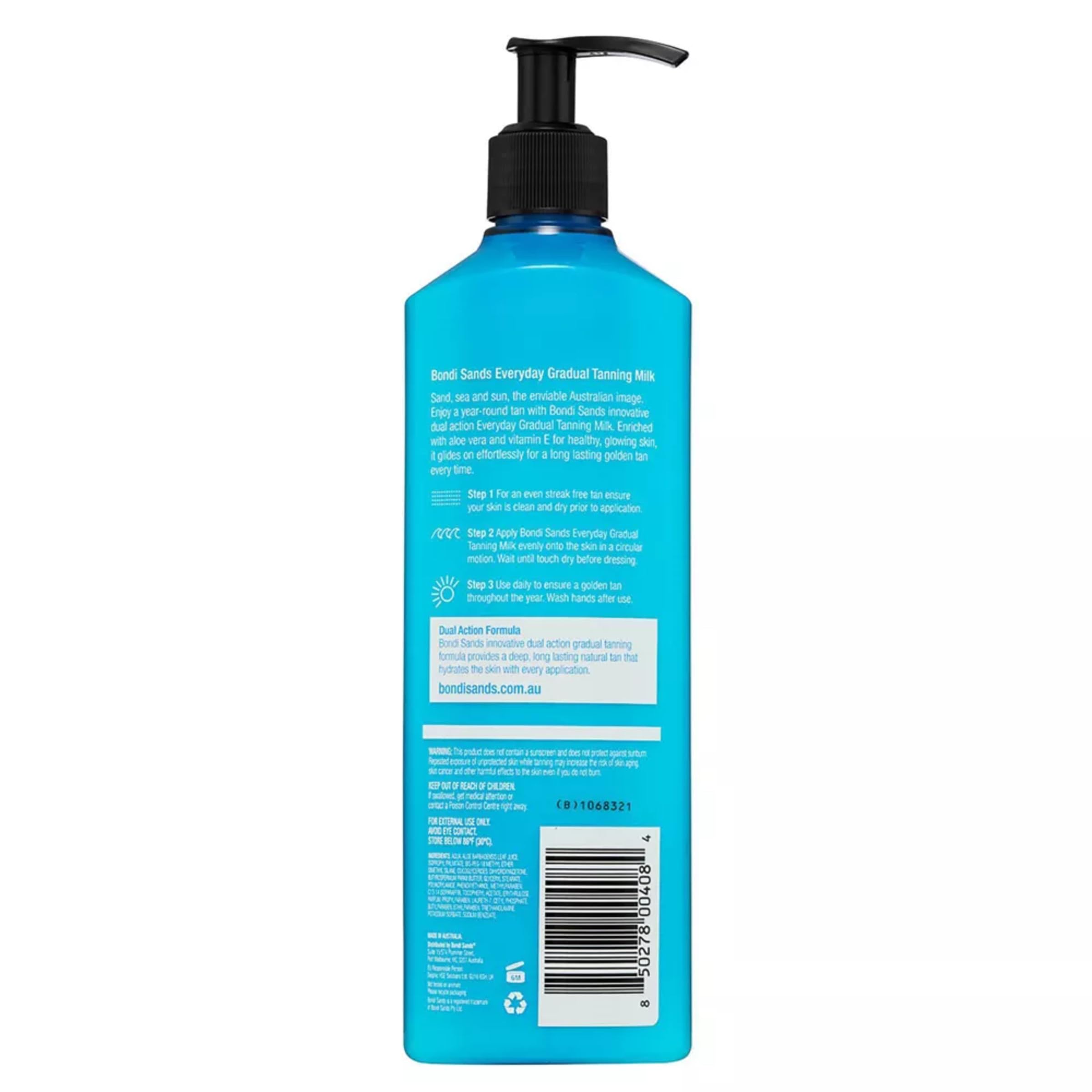 Bondi Sands Everyday Gradual Tanning Milk | Long-Lasting, Tanning Body Moisturizer Enriched With Aloe Vera and Vitamin E for Glowing Skin