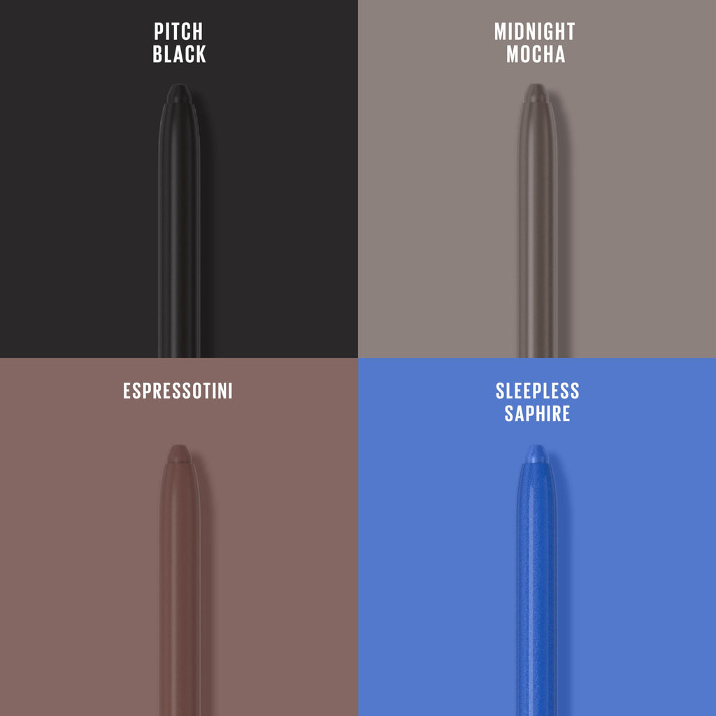 Maybelline Tattoo Studio Automatic Gel Pencil Waterproof Eyeliner, Blendable, Smudge Resistant, Matte Eyeliner For Up To 36HR Wear, Pitch Black (Smokey Black), Packaging May Vary
