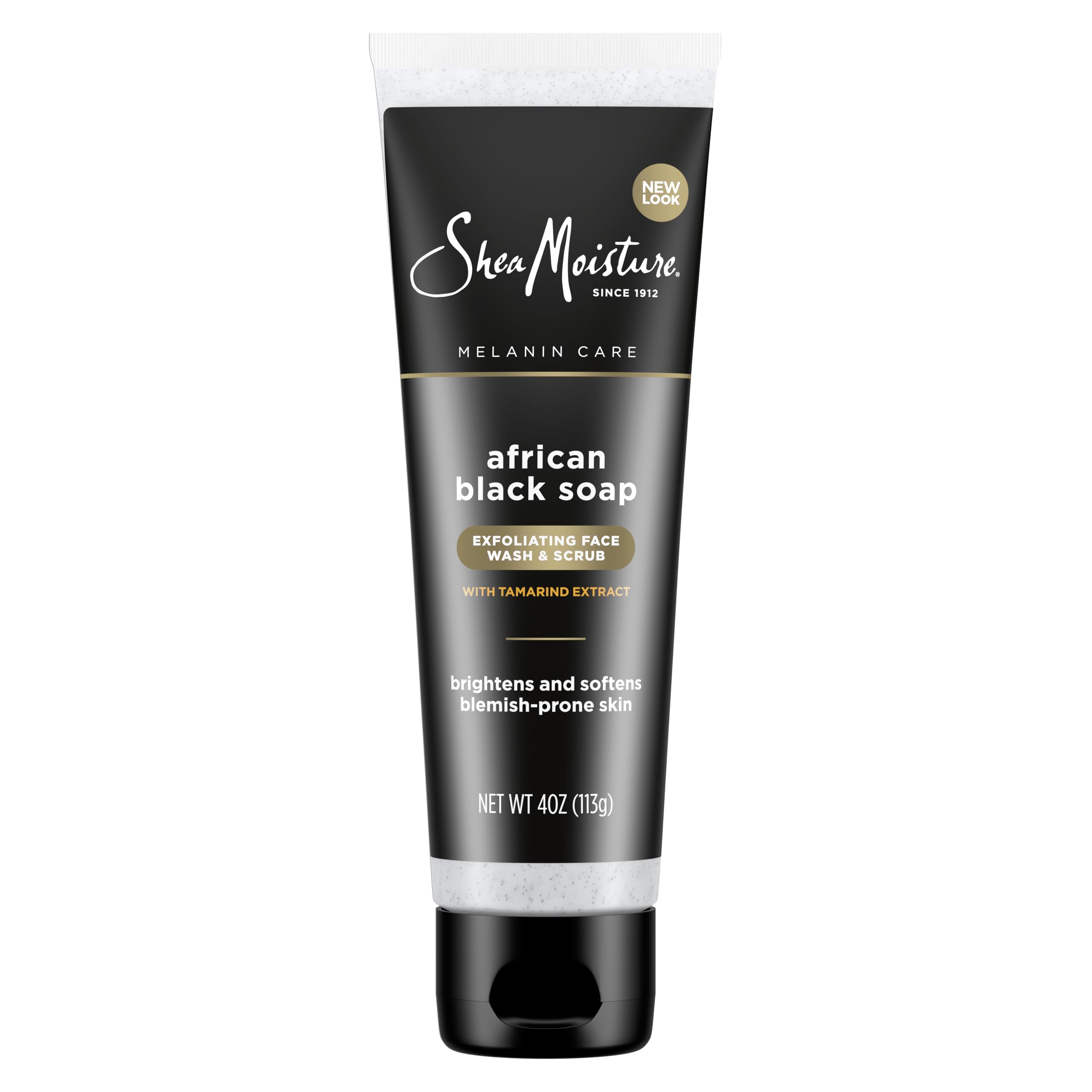 Buy now SheaMoisture Facial Wash and Scrub African Black Soap for Blemish Prone Skin to Clarify Skin 4 oz at indiglob india