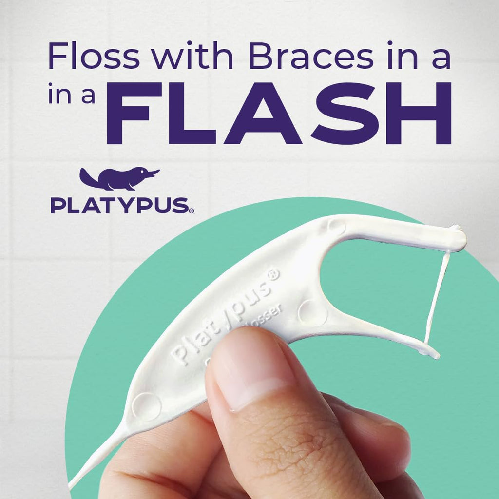 Platypus Orthodontic Flossers for Braces, 30 Count (Pack of 2)