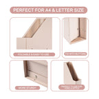 Buy now SUIN 2 Pack Magazine-Holders Magazine File-Organizer-Boxes Sturdy Cardboard Magazine File Folder-Holder for Home/Office Desk Organizer and Decor, Pack of 2, PH201 (Natural Pink) at indiglob india