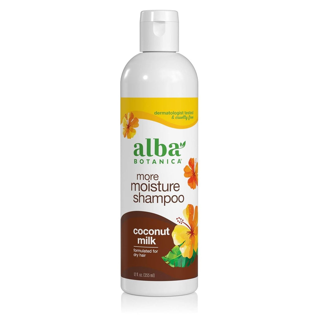 Buy now Alba Botanica More Moisture Shampoo, Coconut Milk, 12 Oz (Packaging May Vary) at indiglob india