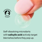 Peach Slices - Deep Blemish Microdarts (9 ct) - Early Stage Pimple Patches for Face - Salicylic Acid, Niacinamide, Hyaluronic Acid, Tea Tree Oil & Cica - Vegan, Cruelty Free, Korean Skin Care & Beauty | Salicylic Acid