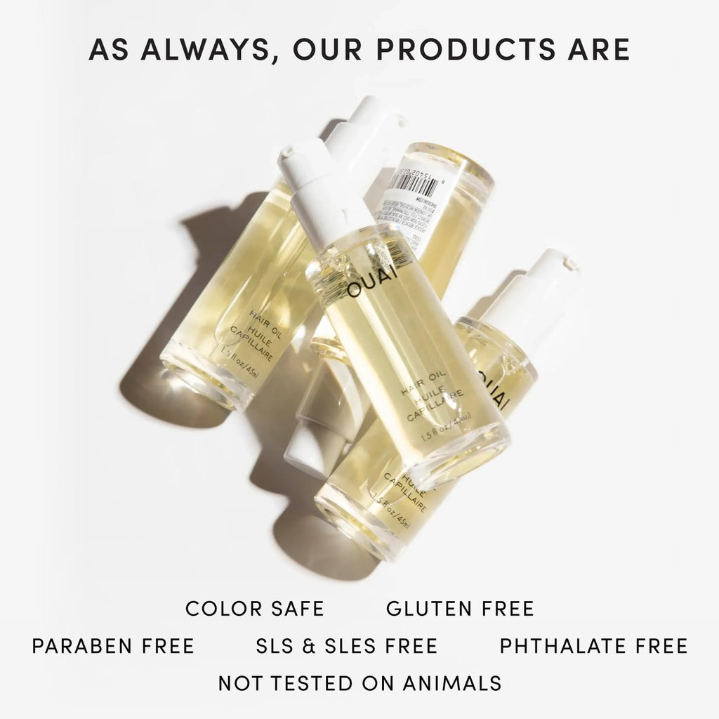 OUAI Hair Oil Travel Size - Helps Reduce Frizz (0.45 Fl Oz) | Add Shine and Smooth Split Ends - Color Safe Formula - Paraben, Phthalate and Sulfate Free