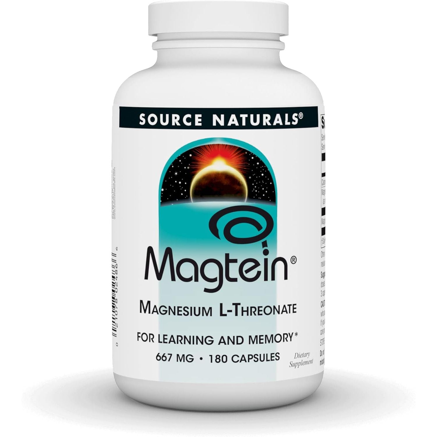 Buy now Source Naturals Magtein Magnesium L-Threonate 667mg Supports Focus, Mood, Healthy Memory, Cognitive Function, Sleep* - 90 Capsules 180 Count (Pack of 1) Unflavored at indiglob india