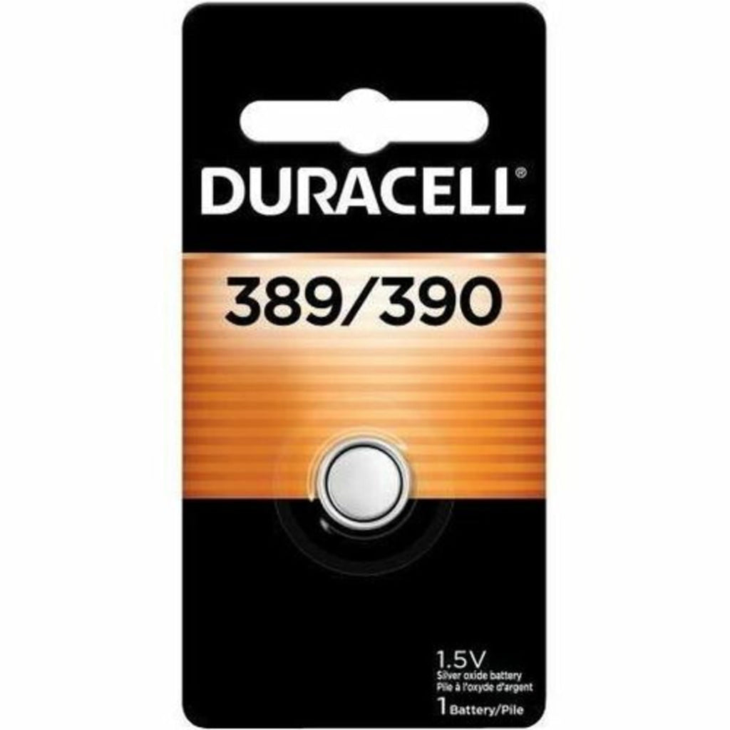 Duracell 389/390 Silver Oxide Button Battery, 1 Count Pack, 389/390 1.5 Volt Battery, Long-Lasting for Watches, Medical Devices, Calculators, and More