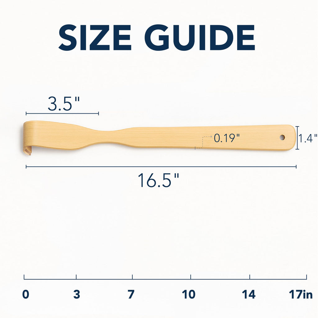 Slick- Bamboo Back Scratcher, 16.5", 2 Pack, Long Handle