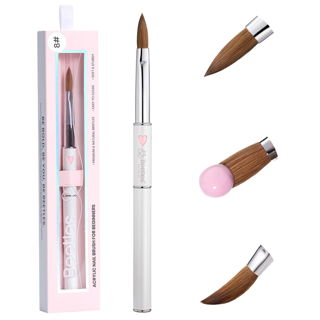 Beetles Gel Polish Nail Art Liner Brushes 5Pcs Painting Art Design Pen Set | Diamond Application Rhinestone Handle Dotting Drawing Sizes 5 7 9 11 20mm Nail Design Gift for Women