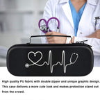 Buy now BOVKE Stethoscope Case for 3M Littmann Classic III, Lightweight II S.E, MDF Acoustica Deluxe Stethoscopes - Extra Room for Medical Bandage Scissors EMT Trauma Shear and LED Penlights, Black at indiglob india