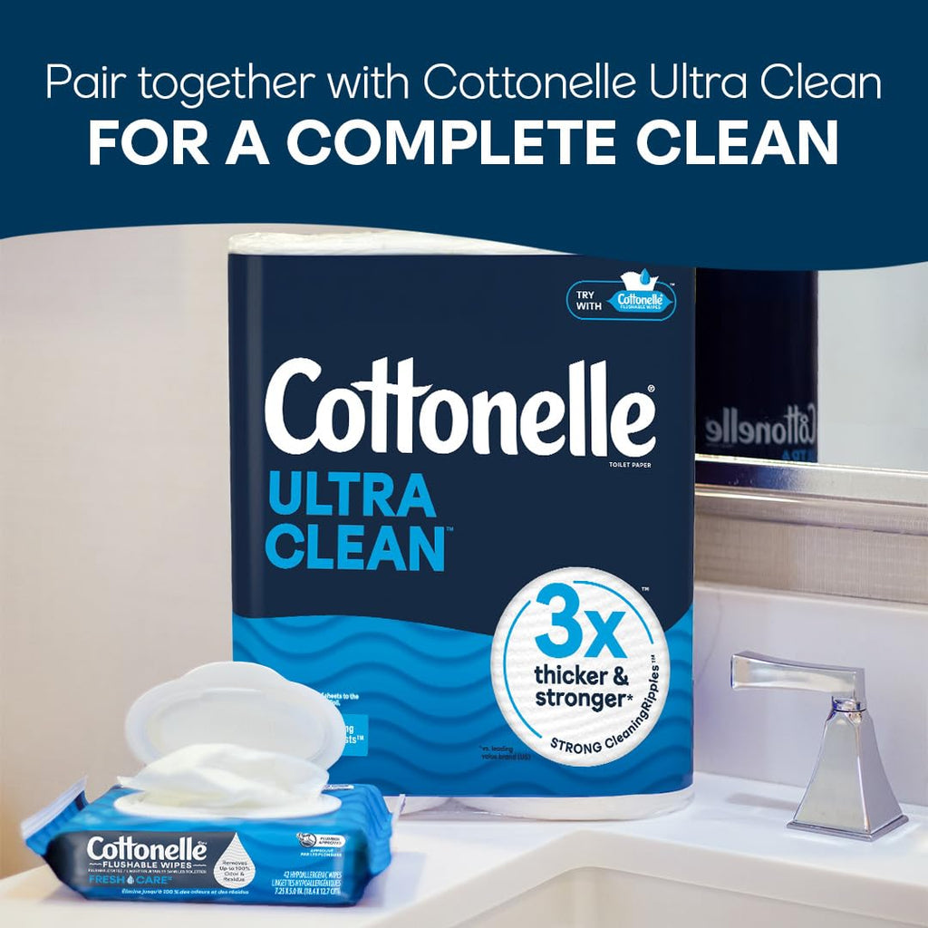 Cottonelle Fresh Feel Flushable Wipes, 16 Packs, 42 Wipes per Pack