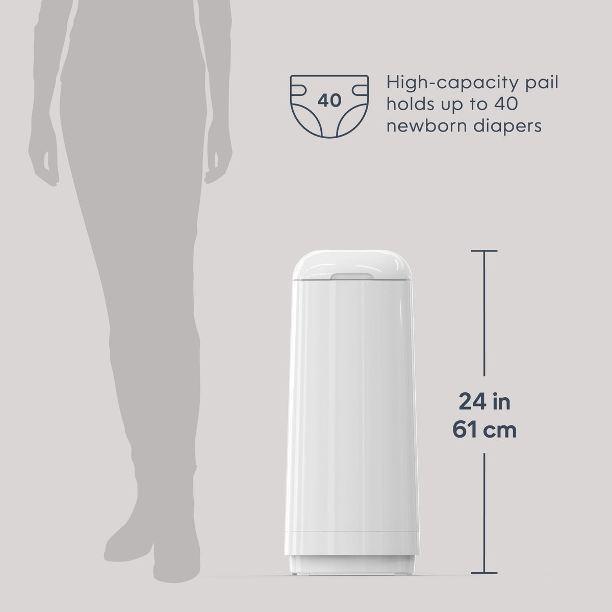 Diaper Genie Essence Diaper Pail with Easy Roll Refill (18 Bags)