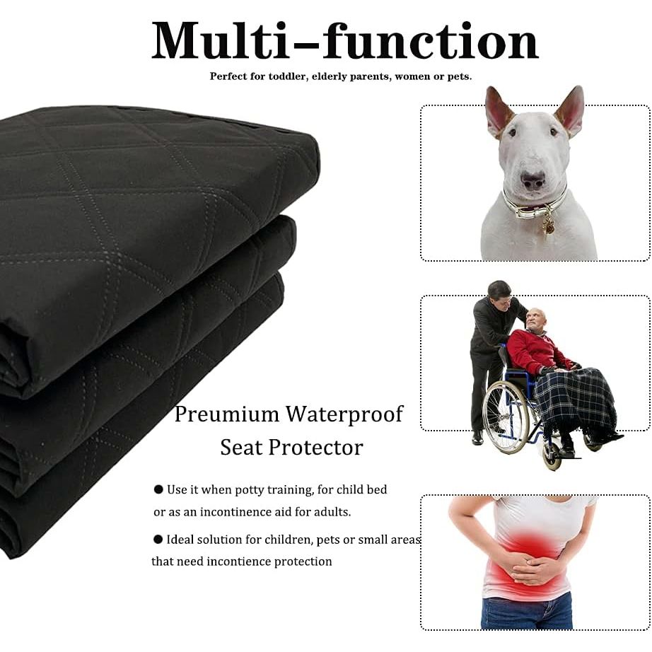 Buy now RIQINXIN Washable Incontinence Chair Pads 3pcs Waterproof Seat Protector Pads for Wheelchair Armchair Adults21x22in (Beige) at indiglob india