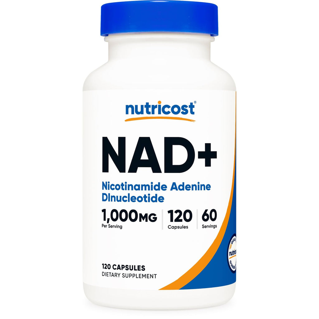 Nutricost NAD+ Supplement 1,000mg per Serving, 120 Capsules, 60 Servings | Nicotinamide Adenine Dinucleotide, Gluten-Free, Vegan