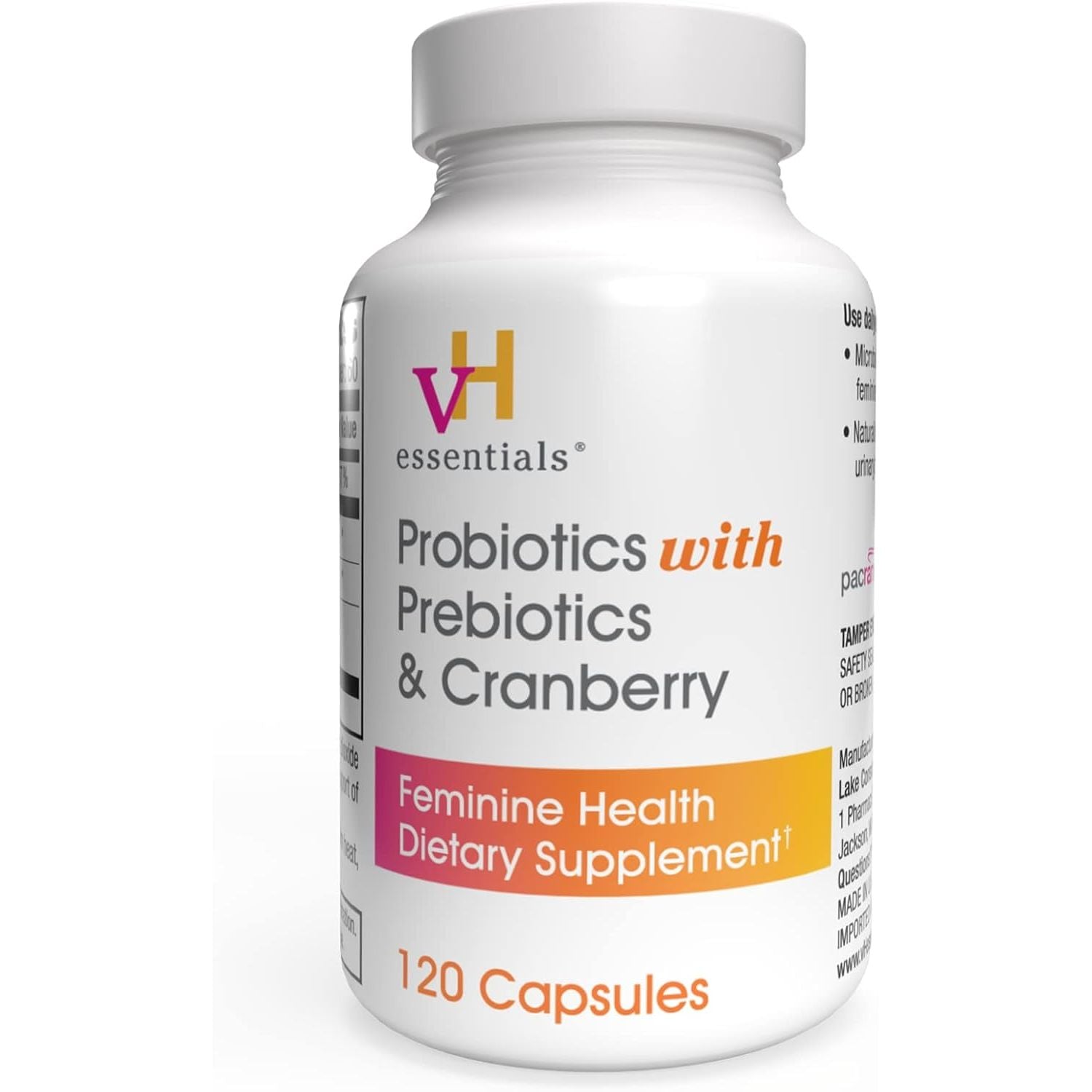 Buy now vH Essentials Probiotics for Women with Prebiotics, Cranberry & Vitamin C - 60 Capsules (30 Day Supply) - Women's Probiotics Support Gut Balance, Feminine Health & Urinary Tract Health for Women 120 Count (Pack of 1) at indiglob india