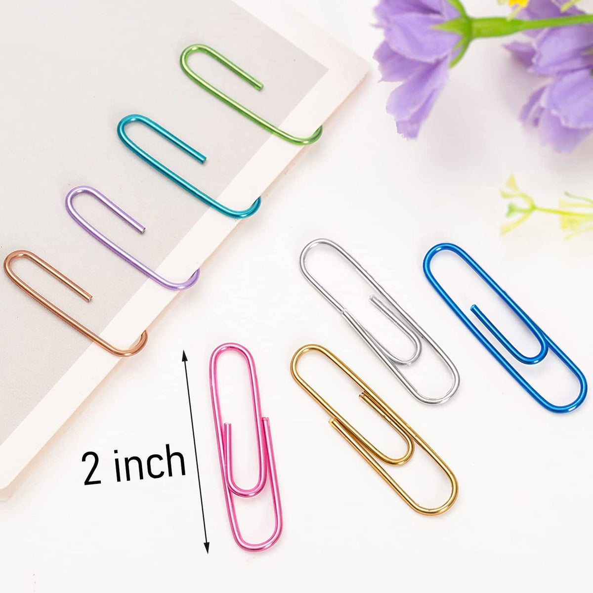 Jumbo Paper Clips, 150pcs 2 Inch Large Colored Paper Clip