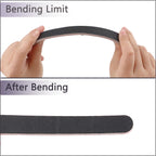 3 Pack Professional Emery Boards, 100/180 Grit Nail File for Acrylic and Natural Nails, Reusable, Black