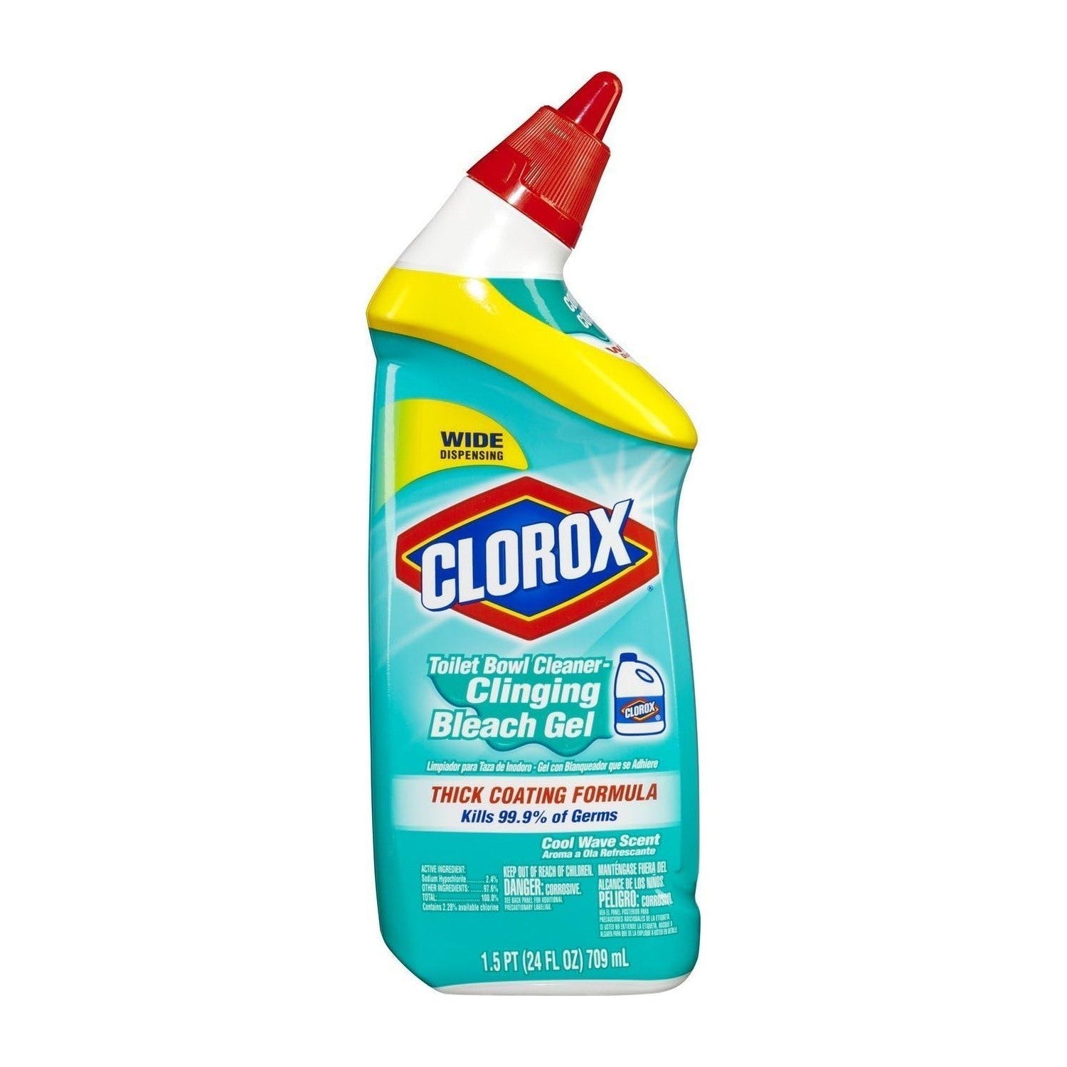 Buy now Clorox Toilet Bowl Cleaner, Clinging Bleach Gel, Cool Wave Scent, 24 Ounces 24 Fl Oz (Pack of 2) at indiglob india