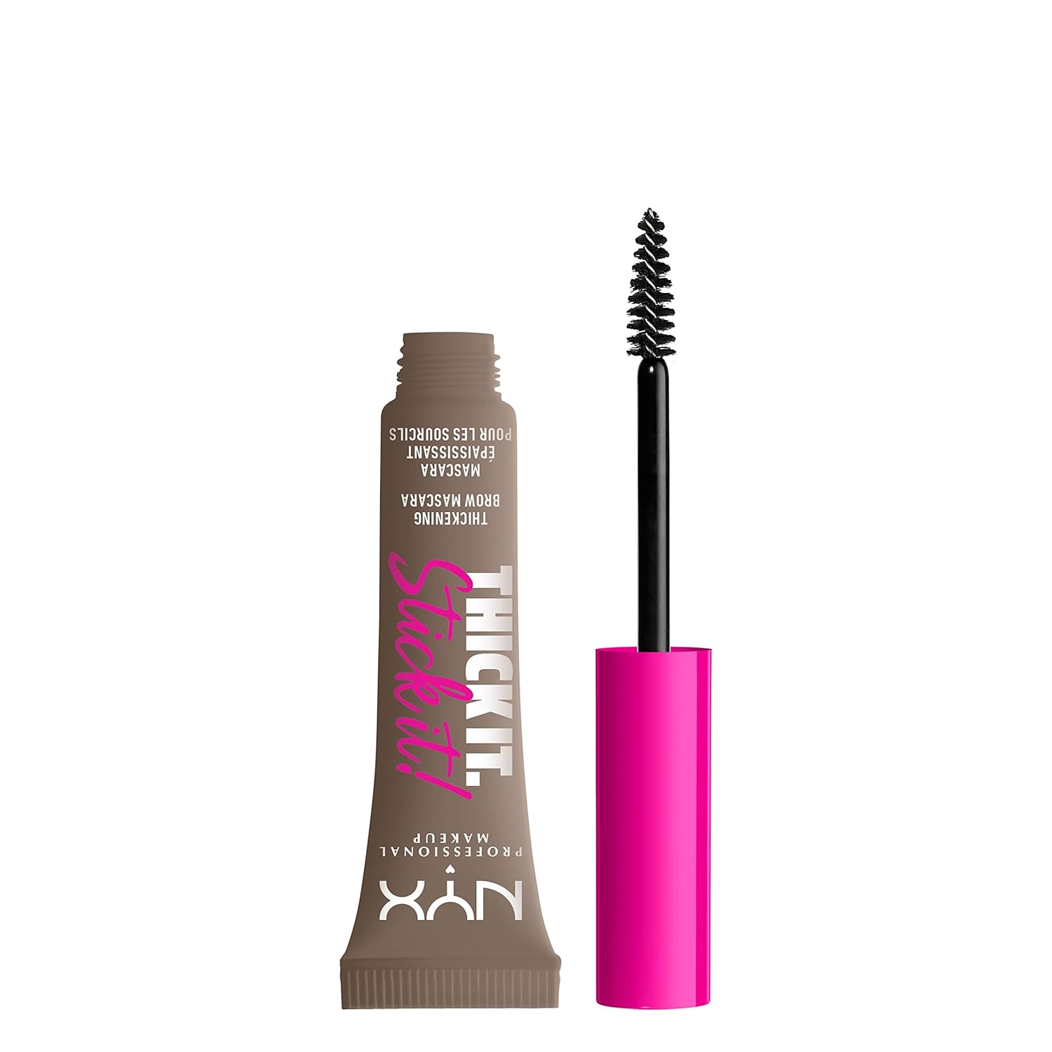 Buy now NYX PROFESSIONAL MAKEUP Thick It Stick It Thickening Brow Mascara, Eyebrow Gel - Black 0.23 Fl Oz (Pack of 1) 01 TAUPE at indiglob india