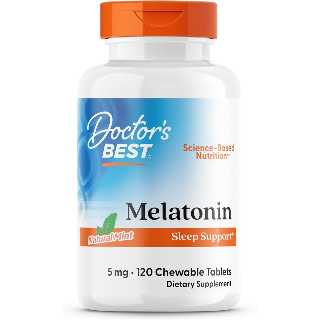 Buy now Doctors Best Melatonin, Sleep Support, Non-GMO, Gluten Free Vegan, Natural Mint Flavor 120 Chewable Tablets Default at indiglob india