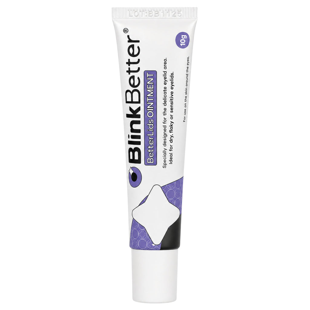 BlinkBetter Lanolin Free Eyelid Ointment 10g – For Sensitive & Dry Eyelids - Hydrates, Nourishes & Soothes – Moisturising Care for Dry, Itchy, Red, Sensitive, Flaky Skin Around the Eyes