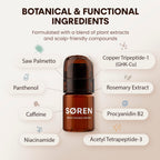 SØREN Micro Infusion Hair Renewal System by SOREN – Saw Palmetto & Peptide Scalp Treatment Kit | Supports Fuller, Thicker-Looking Hair | Gold Microinfuse Applicator | 3 Month Supply