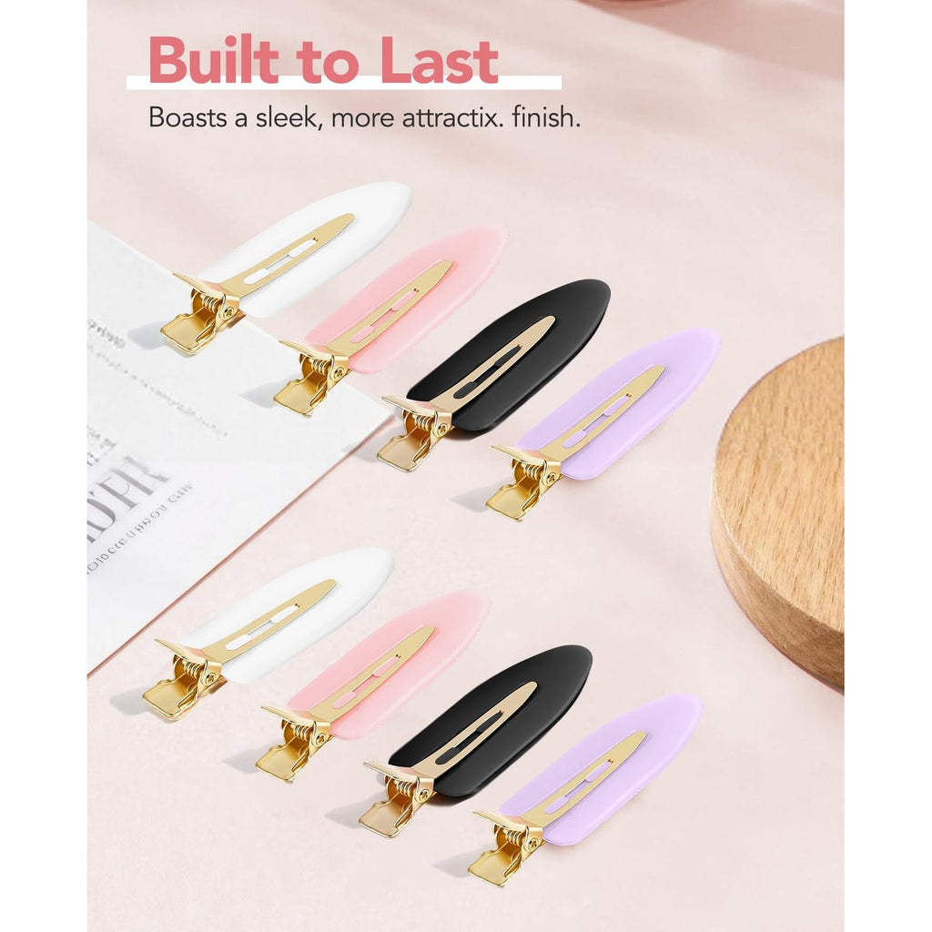 Amizo 8 Pcs No Crease Hair Clips for Makeup and Styling for Women and Girls
