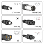 ETL Certified 42V 2A Electric Scooter Charger, 7-in-1 Universal Charger Replacement for 36V 10S Lithium Battery, Compatible with Razor Gotrax Xiaomi Jetson Ninebot Hoverboard & E-Bike