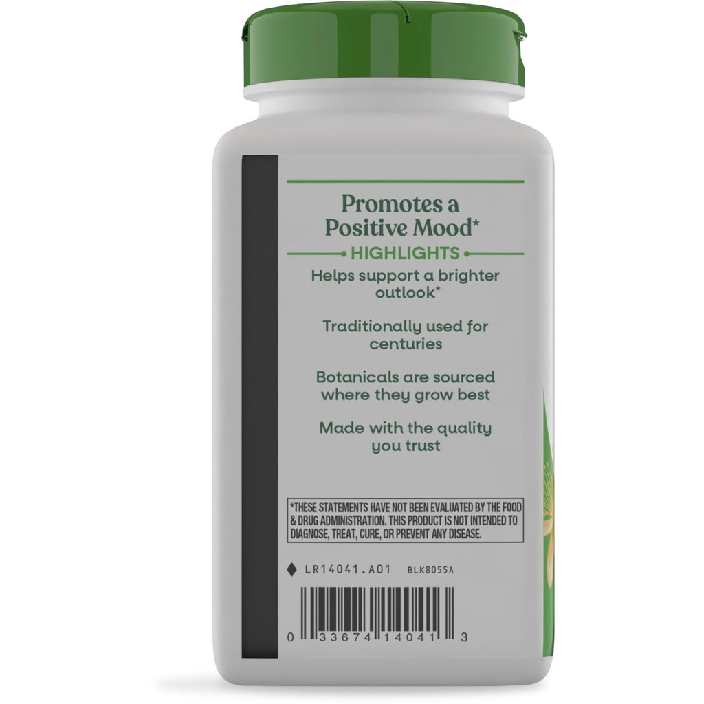 Nature's Way St. John’s Wort Capsules, 700 mg per Serving, 180 ct | Herbal Supplement Promotes a Positive Outlook*, 700 mg per 2-Capsule Serving, Non-GMO Project Verified, Vegan Capsules