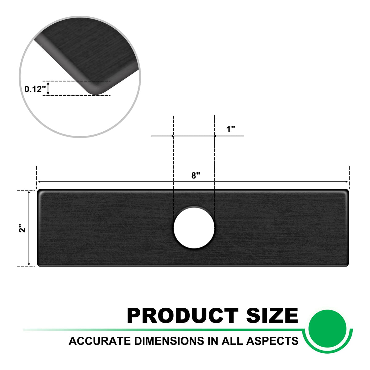 6Pack Edger Blades 8X2 Hole Diameter 1" Eco Edger Blade Replacement for Ryobi 613223, Echo 720-237-001, Stihl 4133-713-4101, Maruyama 216062. Green Machine 237001