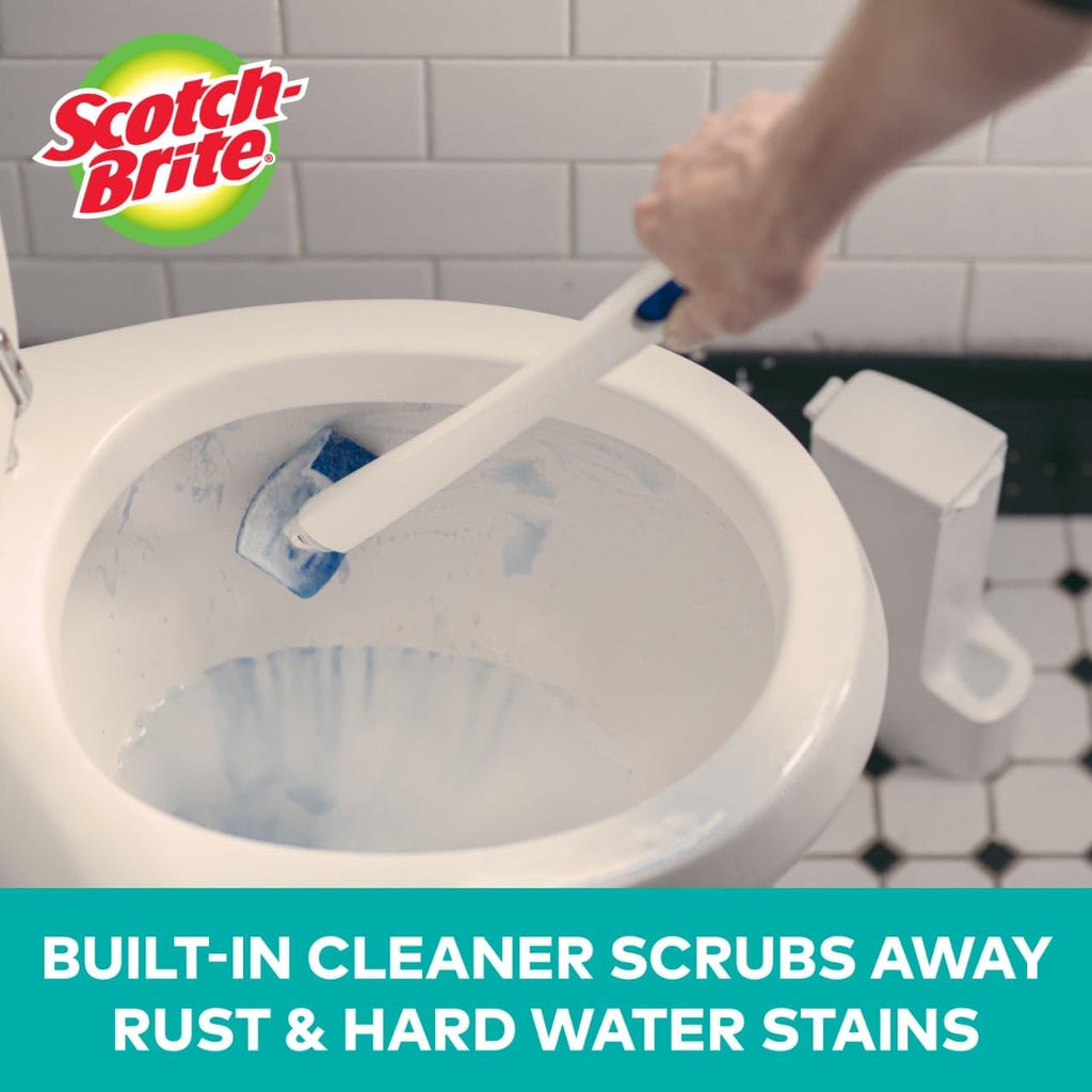 Buy now Scotch-Brite Disposable Toilet Scrubber Refills, Removes Rust & Hard Water Stains, 10 Disposable Refills Blue at indiglob india