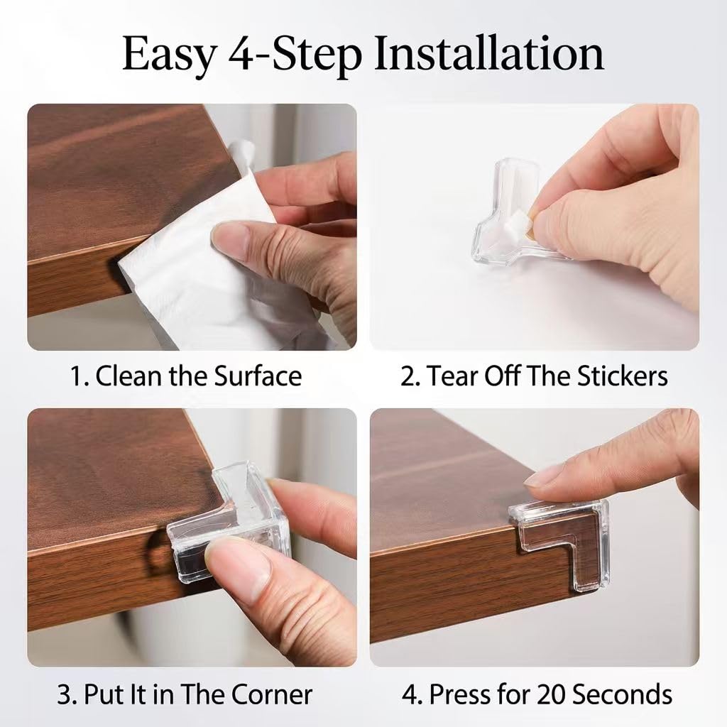 30 Pack Corner Protector for Baby, Clear Corner Protectors, Furniture Corner Guards，Baby Proof Corner Protectors to Cover Sharp Furniture