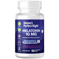 Nature's Perfect Night | Melatonin 10mg | 180 Quick Dissolve Tablets | Natural Mixed Berry Flavor |High Potency | Sugar Free | Vegan | Gluten Free | Value Size