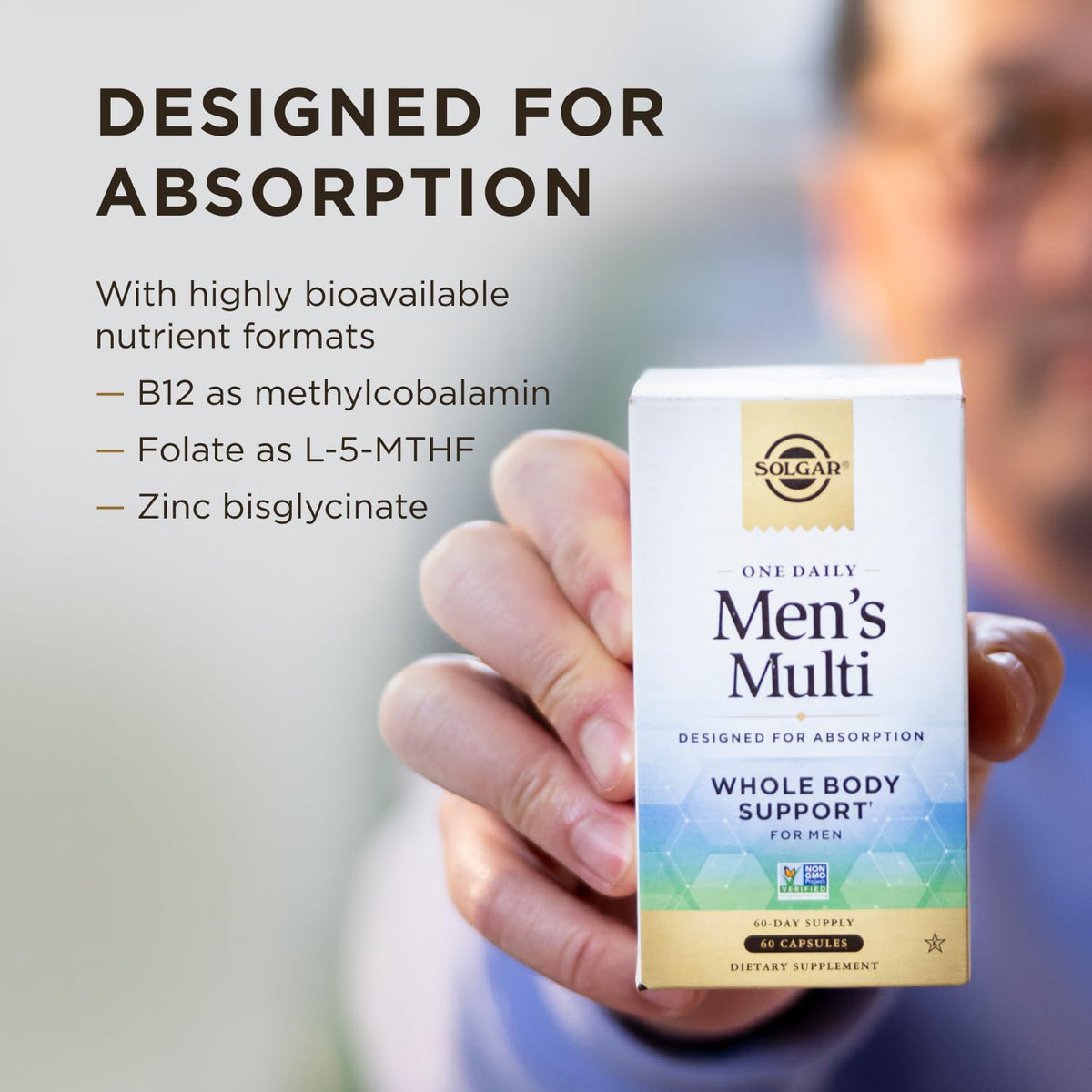 Solgar One Daily Men's Multi Multivitamin 60 Vegan Capsules
