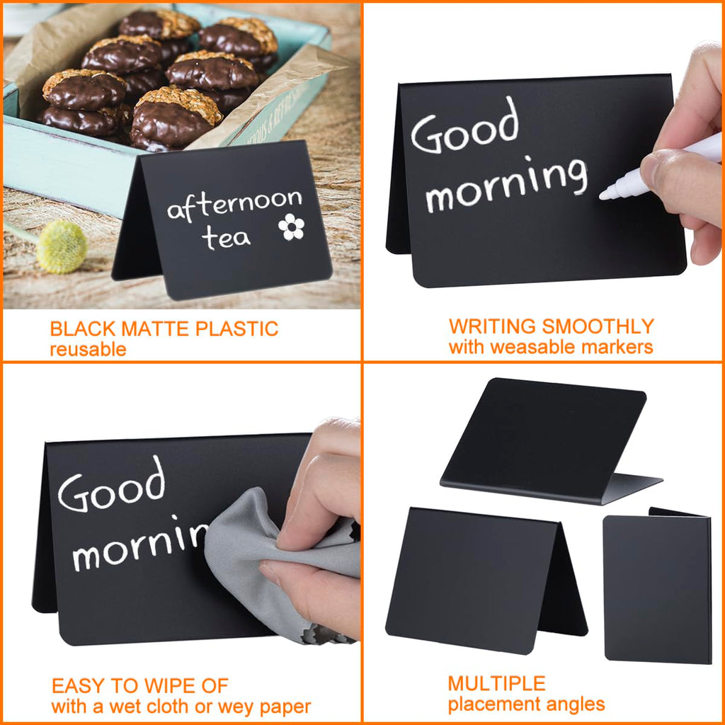 20 Pack Mini Chalkboard Signs, Food Labels for Party Buffet Catering, 4"x3"