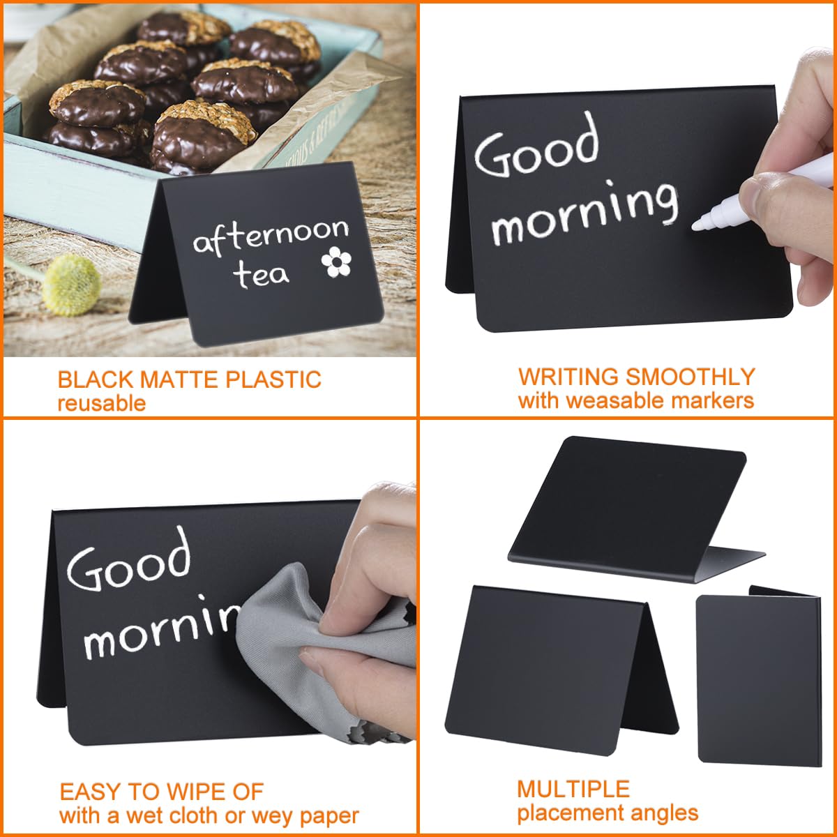 20 Pack Mini Chalkboard Signs, Food Labels for Party Buffet Catering, 4"x3"