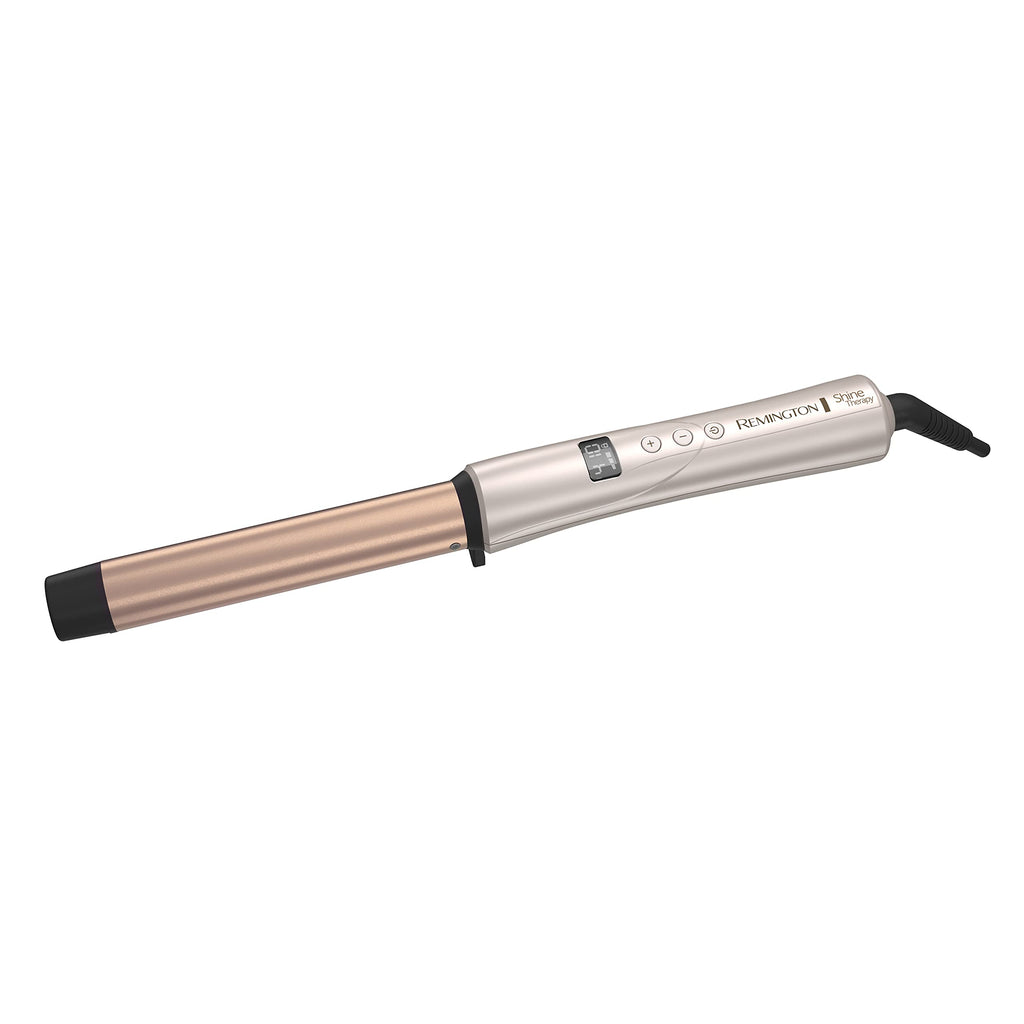 Remington Shine Therapy Curling Wand, 1 Inch, Argan Oil & Keratin | Argan Oil and Keratin infused, Straight Barrel for Loose Waves, Includes Heat Glove, Ceramic Technology for Smooth Shine