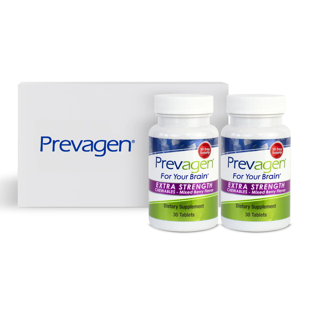 Prevagen Regular Strength Mixed Berry Chewables with Storage Box, 1-Pack | For Your Brain, 1 Month Supply, 10mg Apoaequorin, 50mcg Vitamin D3, 30 Tablets per Bottle