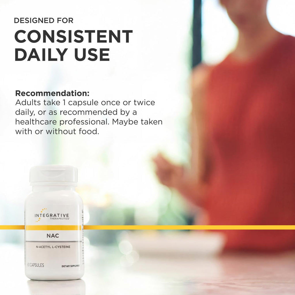 Integrative Therapeutics NAC - Antioxidant Support Supplement* - Support for Respiratory & Lung Function* - Gluten-Free & Dairy-Free - 60 Capsules (60 Servings)